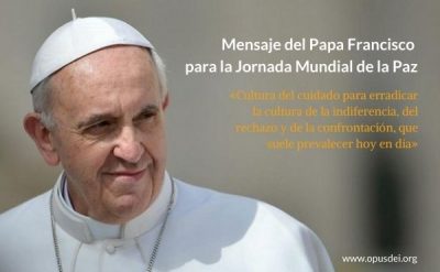 Mensaje del Santo Padre Francisco para la celebración de la 54 Jornada Mundial de la Paz