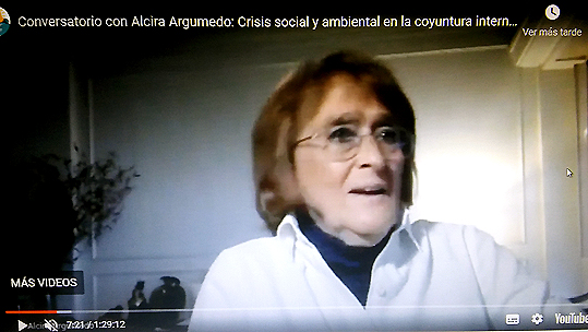 Conversatorio con Alcira Argumedo: Crisis social y ambiental en la coyuntura internacional actual